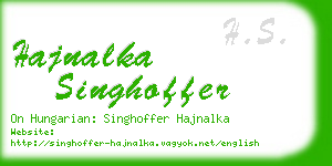 hajnalka singhoffer business card